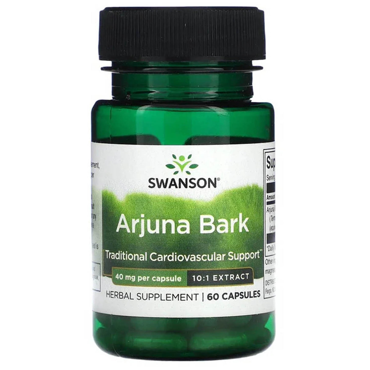 Arjuna Bark 10:1 Extract, 40 mg, Swanson, 60 capsule SW1295
