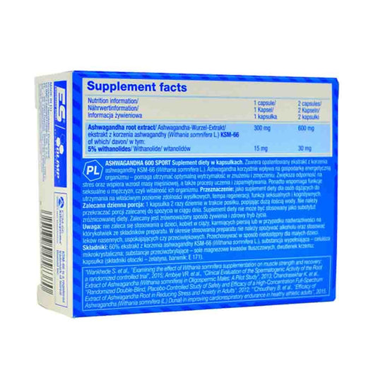 Ashwagandha 600 Sport KSM-66, Olimp Nutrition, 60 caps