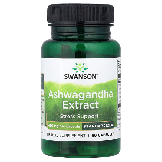 Ashwagandha Extract, 450 mg, Swanson, 60 capsule SWH287
