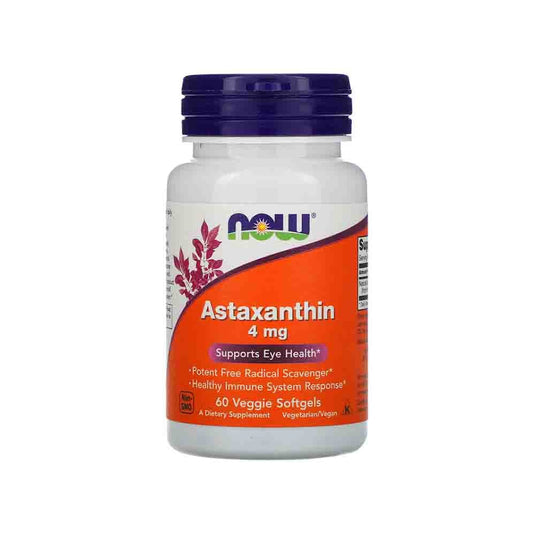 Astaxanthin, (Antioxidant), 4 mg, Now Foods, 60 softgels