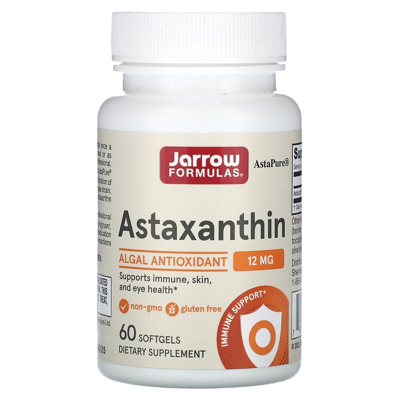 Astaxanthin, 12 mg, Jarrow Formulas, 60 softgels