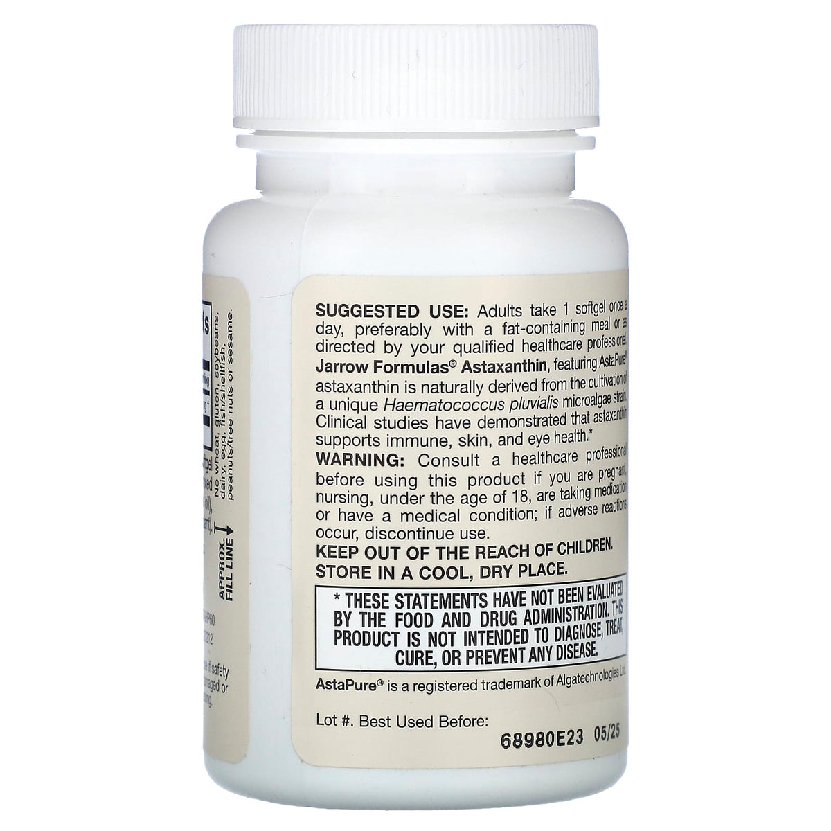Astaxanthin, 12 mg, Jarrow Formulas, 60 softgels