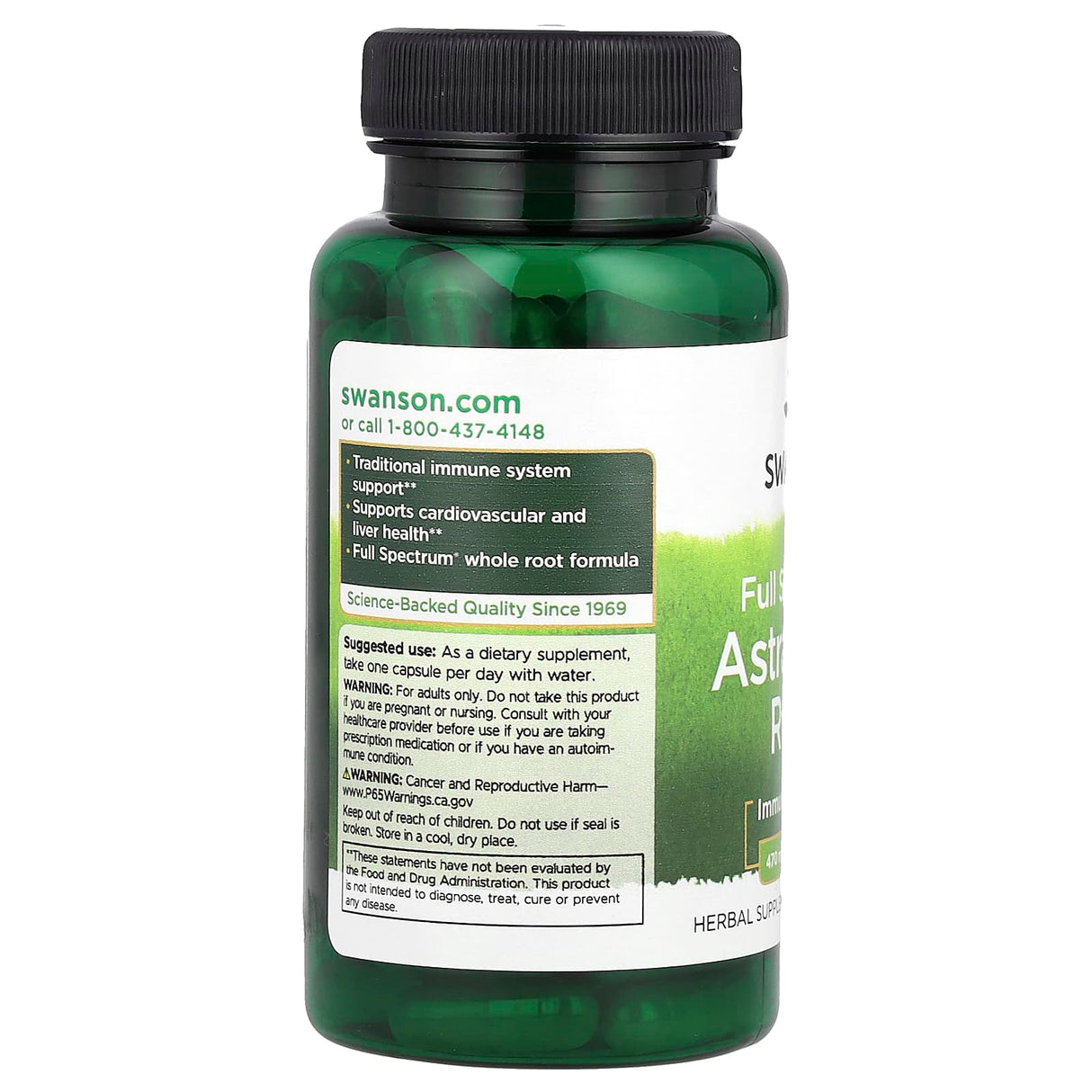Astragalus Root Full Spectrum, 470 mg, Swanson, 100 capsule SW504