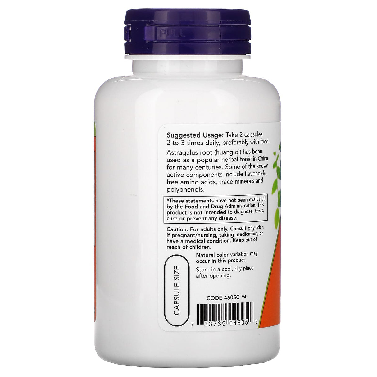 Astragalus Root, 500 mg, Now Foods, 100 capsule