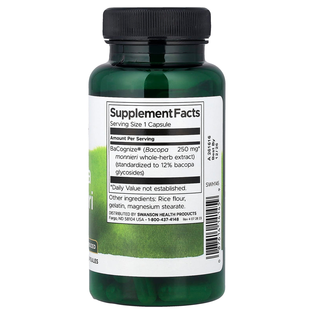 Bacopa Monnieri, 250mg, Swanson, 90 capsule SWH145