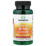 Balance B-50 (Complex Vitamina B), Swanson, 100 capsule SW057
