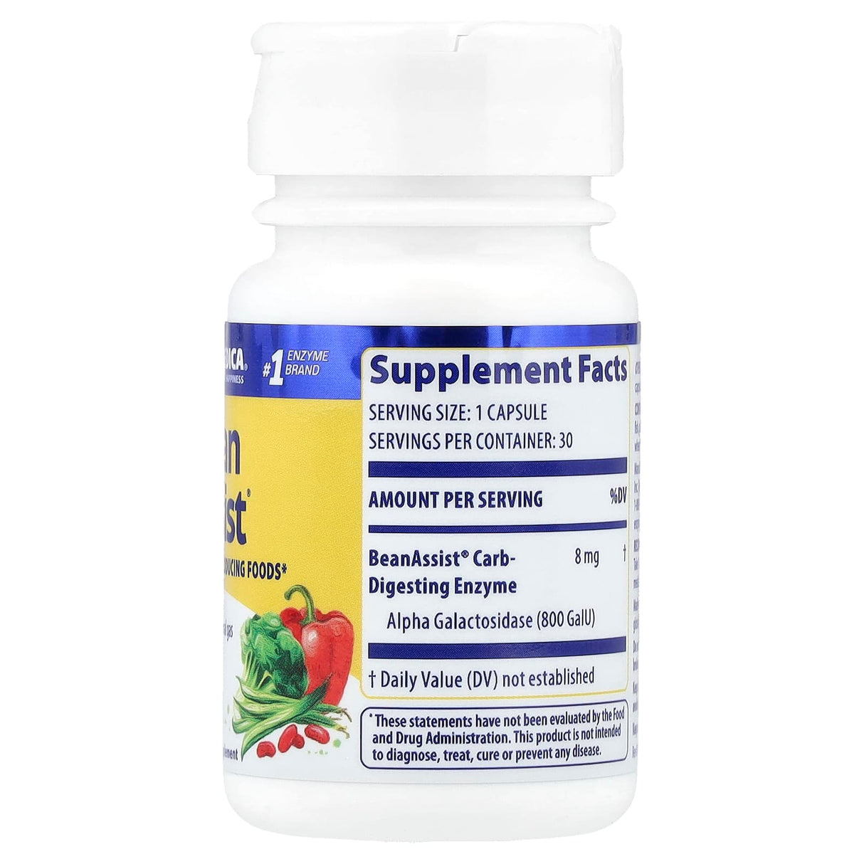 BeanAssist (Balonare și Disconfort), Enzymedica, 30 capsule