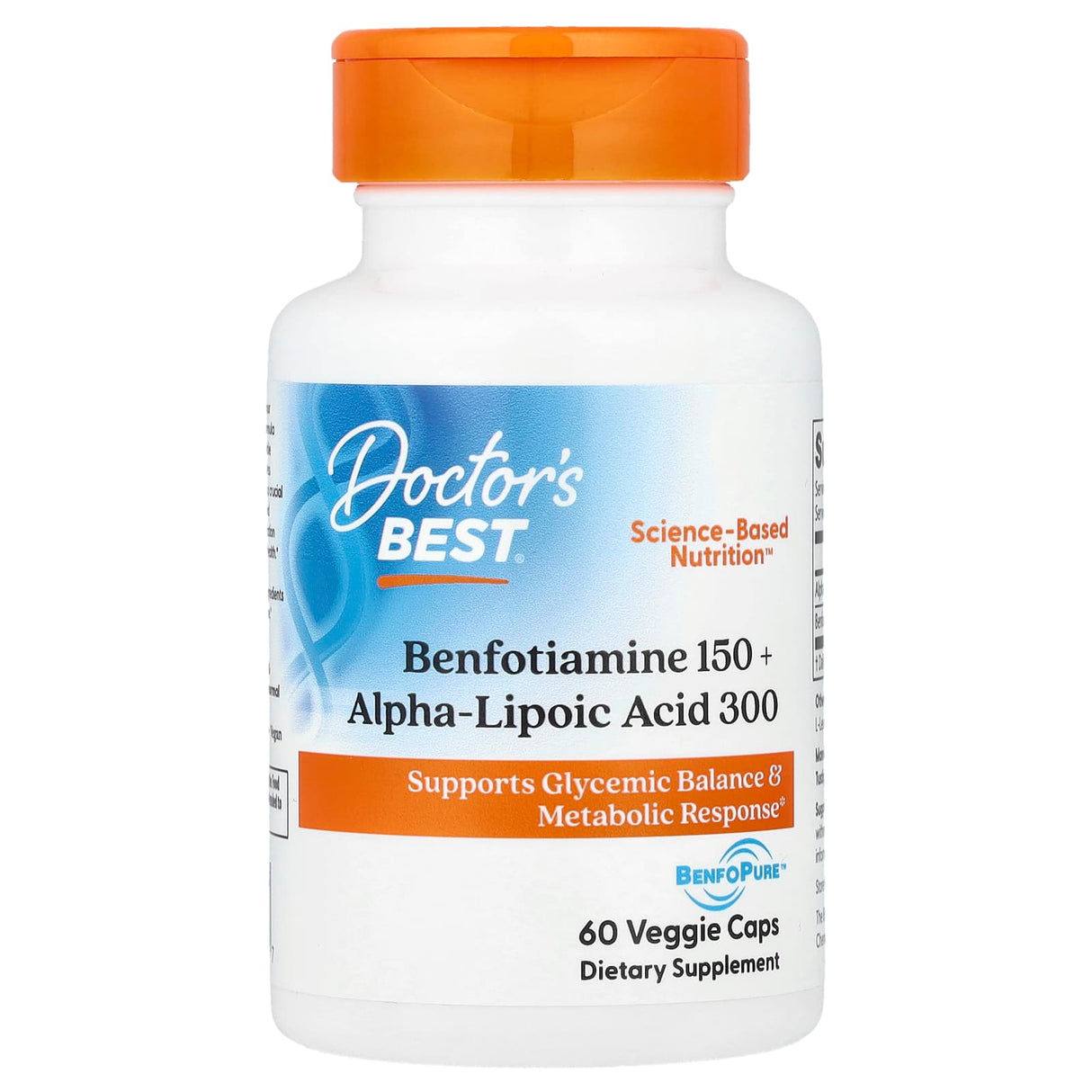 Benfotiamine 150 + Alpha-Lipoic Acid 300 mg, Doctor's Best, 60 capsule