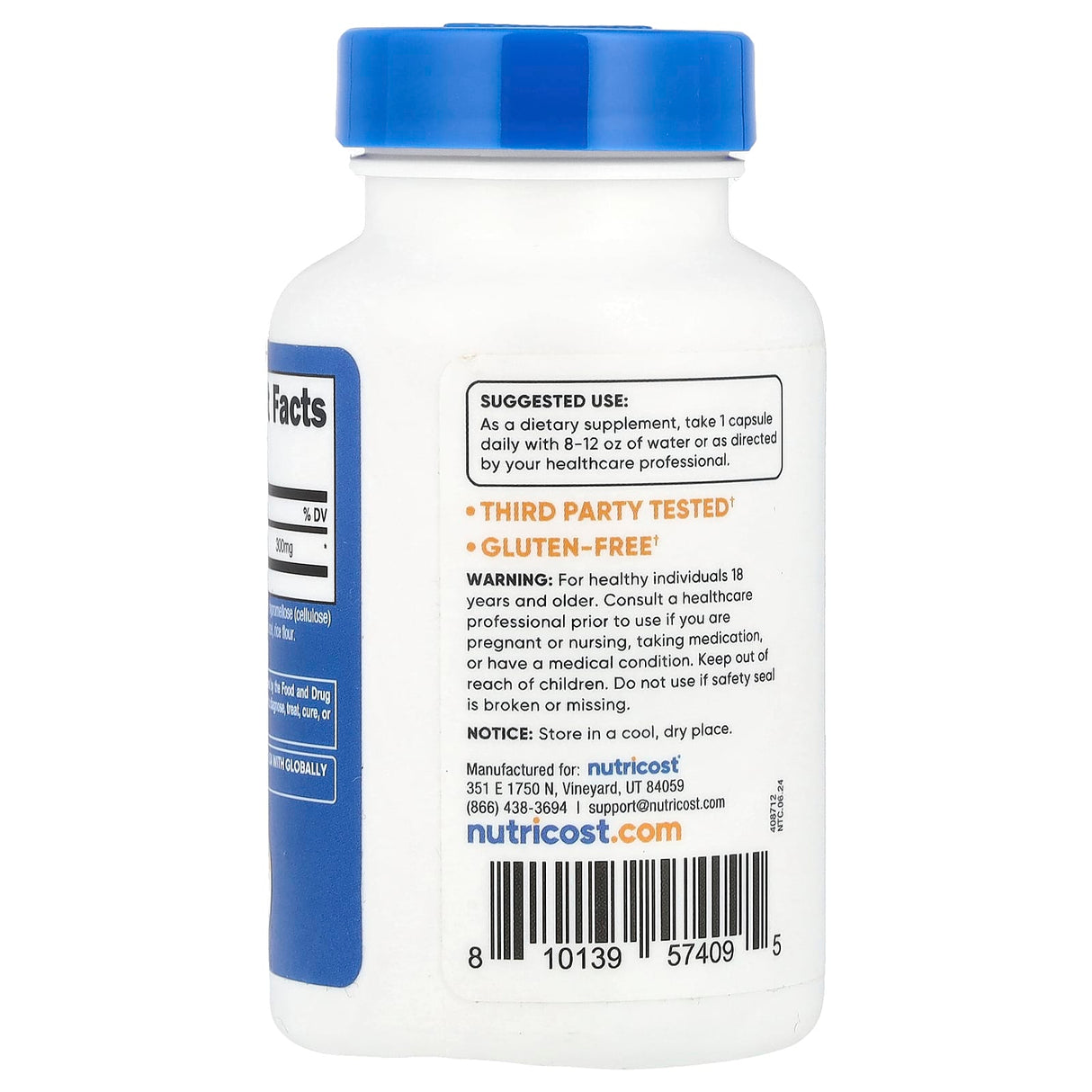 Benfotiamine (Fat Soluble Vitamin B1), 300 mg, Nutricost, 30 capsule