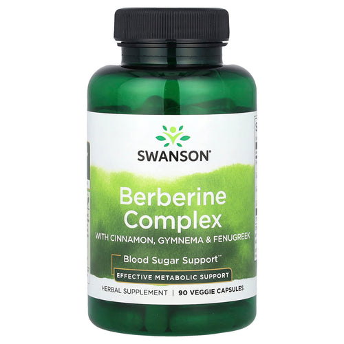 Berberine Complex with Cinnamon, Gymnema & Fenugreek, Swanson, 90 capsule SW1629