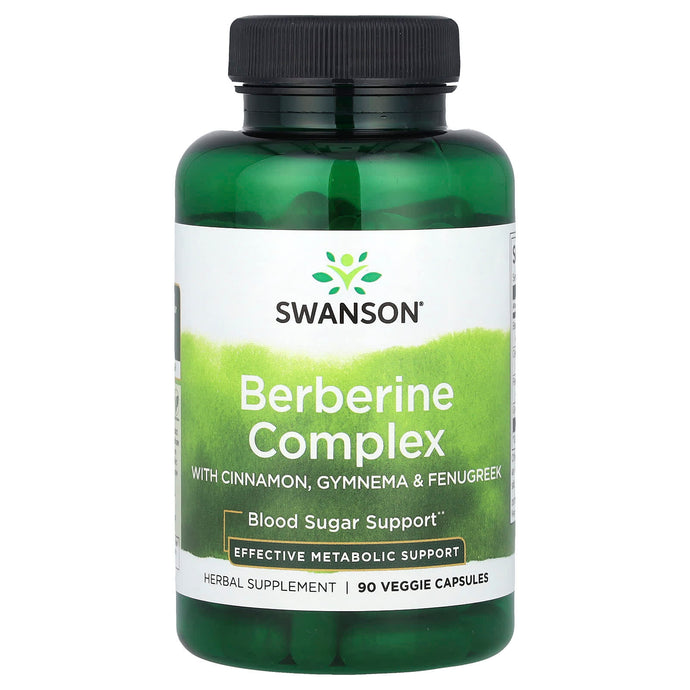 Berberine Complex with Cinnamon, Gymnema & Fenugreek, Swanson, 90 capsule SW1629