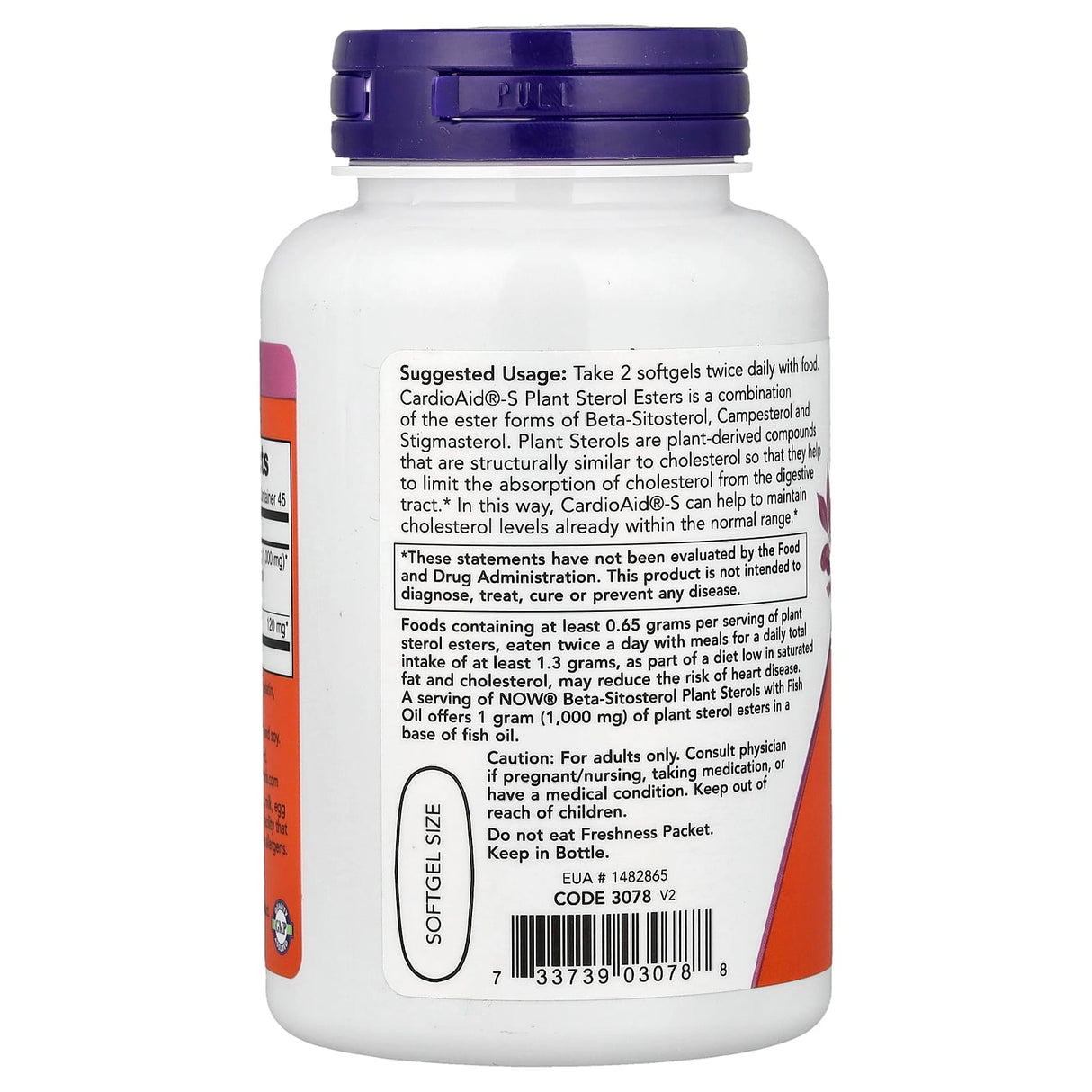 Beta Sitosterol Plant Sterols (Colesterol), Now Foods, 90 softgels