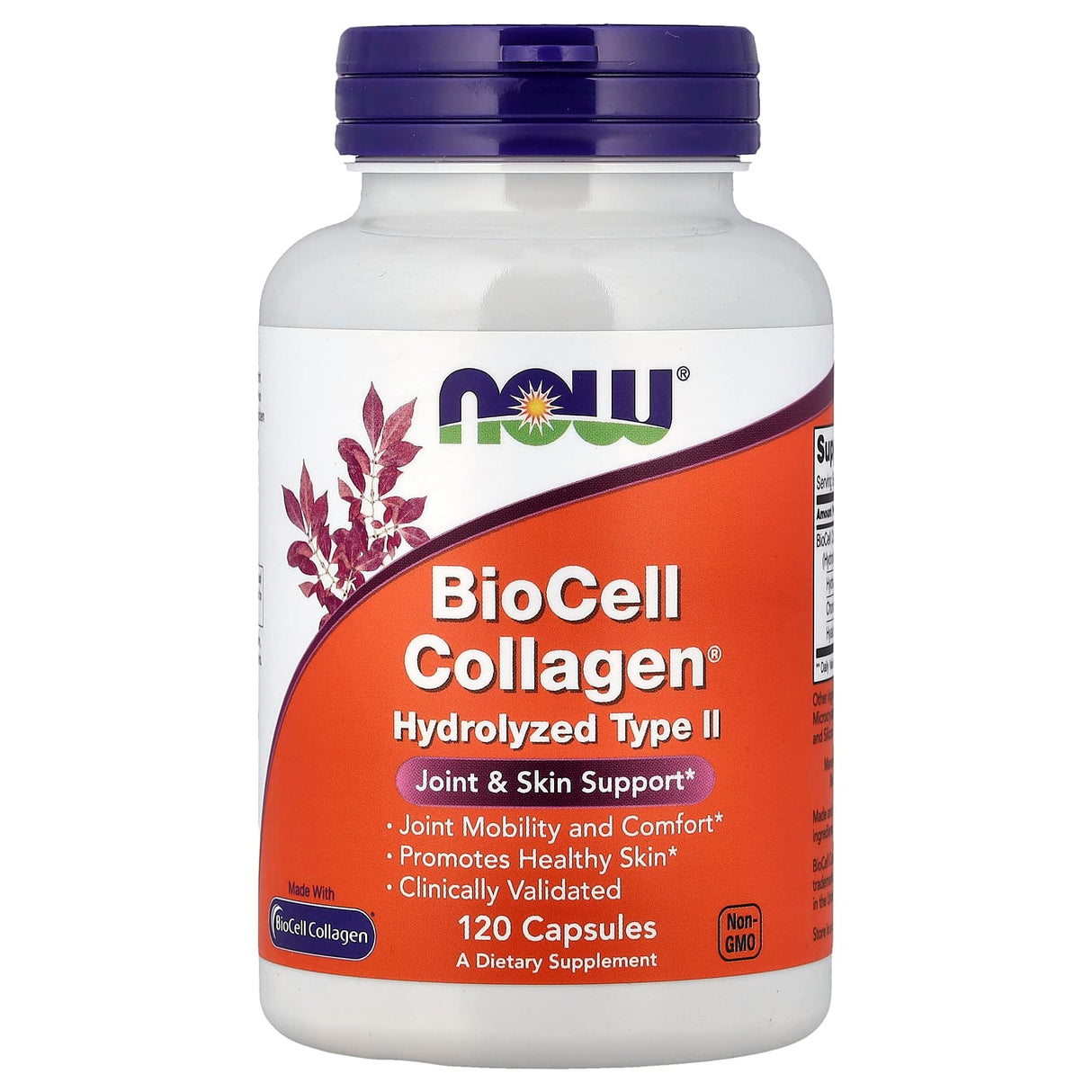 BioCell Collagen, Hydrolyzed Type 2, Now Foods, 120 capsule