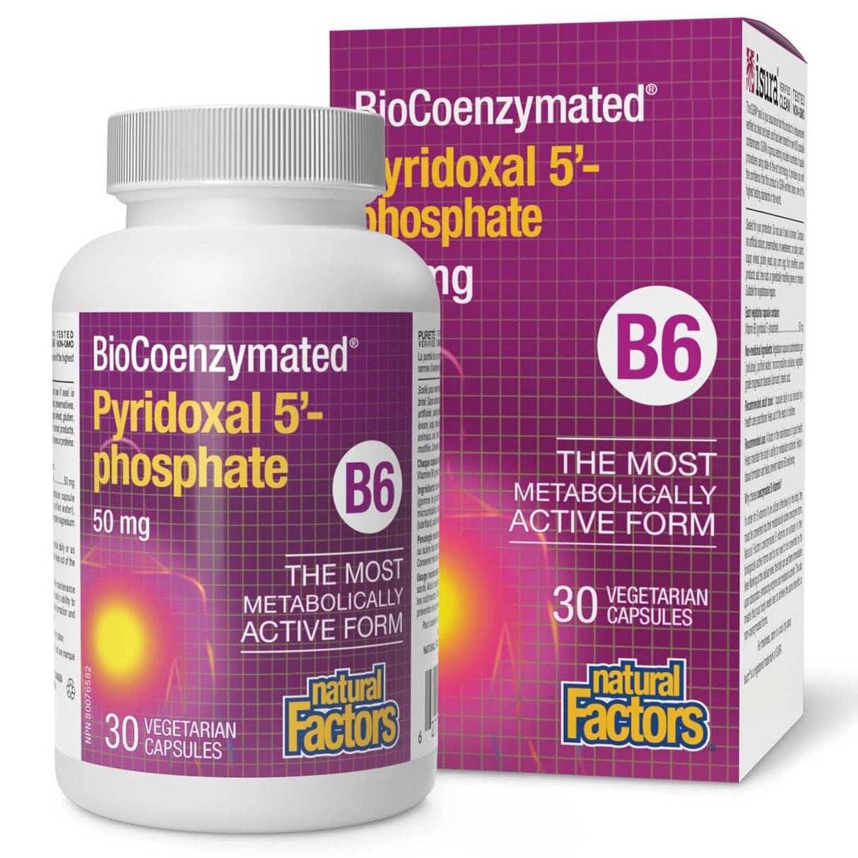 BioCoenzymated, Vitamin B6, P-5-P, 50 mg, Natural Factors, 30 capsule