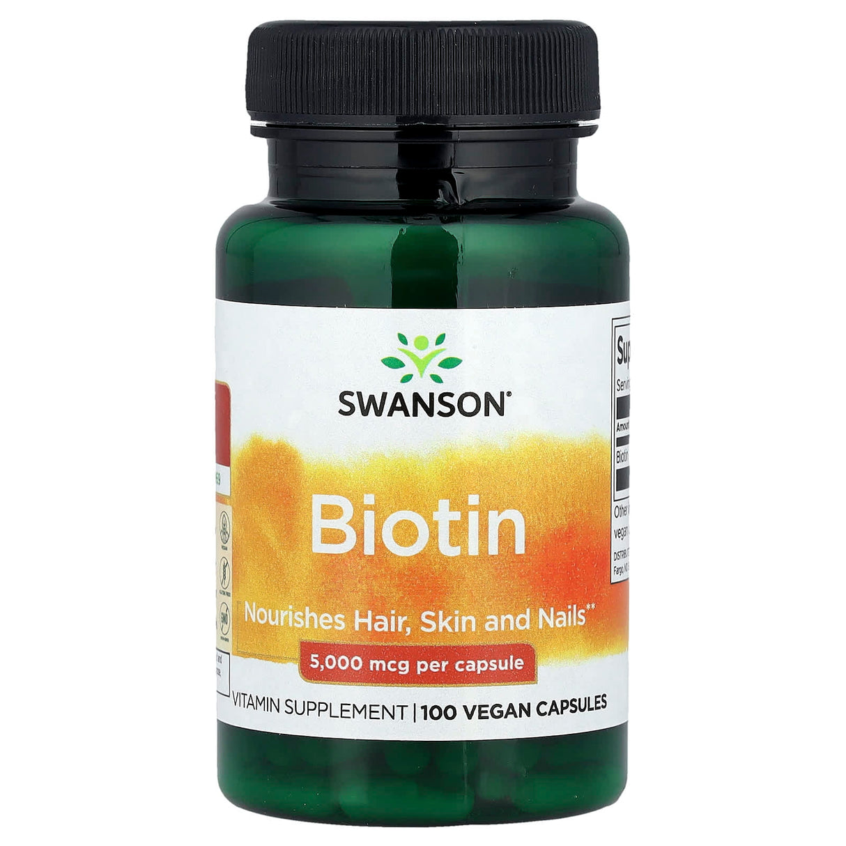 Biotin (Vitamina B7), 5000 mcg, Swanson, 100 capsule SW877
