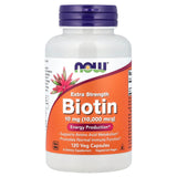 Biotin (Vitamina H sau B7) 10.000 mcg, Now Foods, 120 capsule