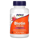 Biotin (Vitamina H sau B7) 5000 mcg, Now Foods, 120 capsule