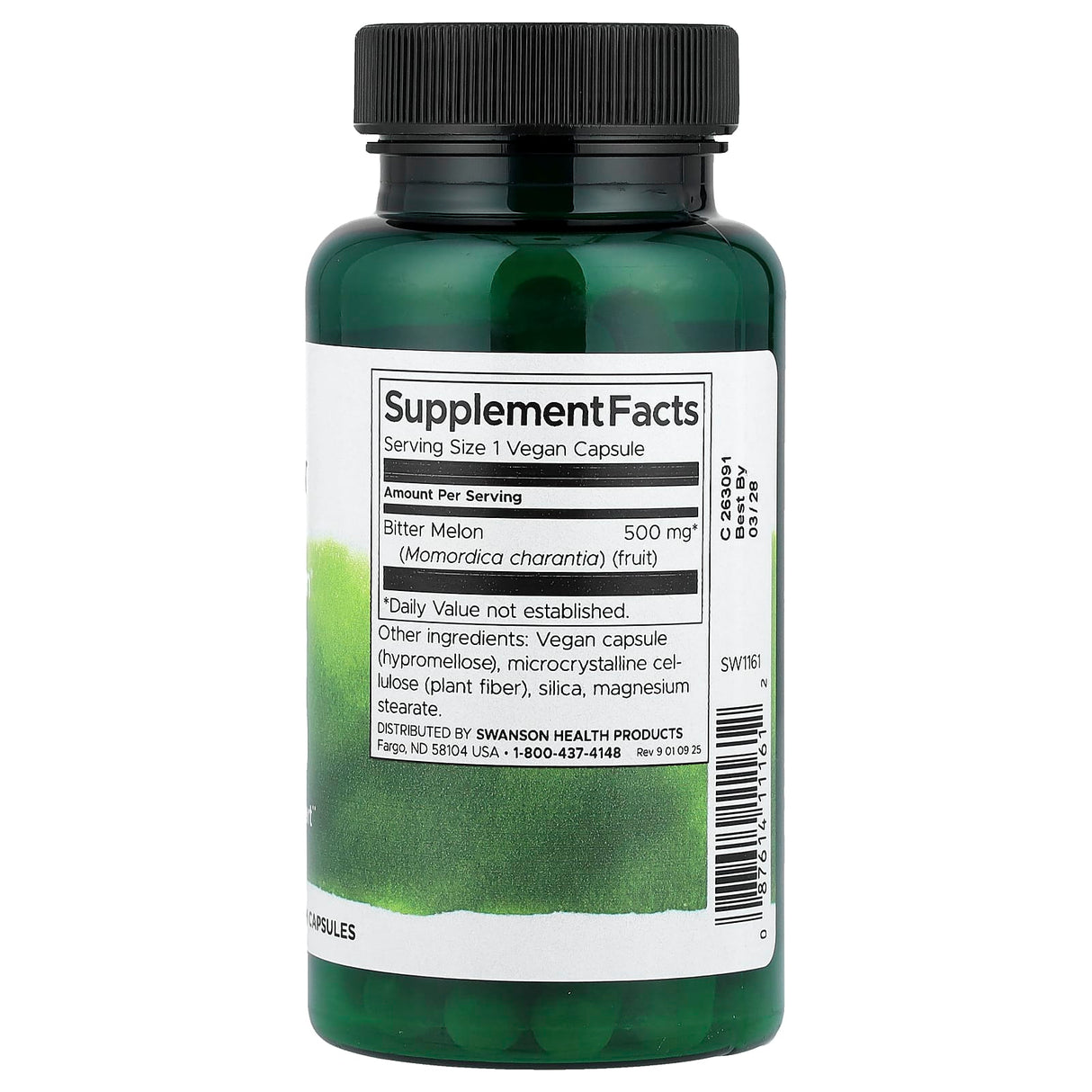 Bitter Melon (Pepene Amar), 500mg, Swanson, 60 capsule SW1161