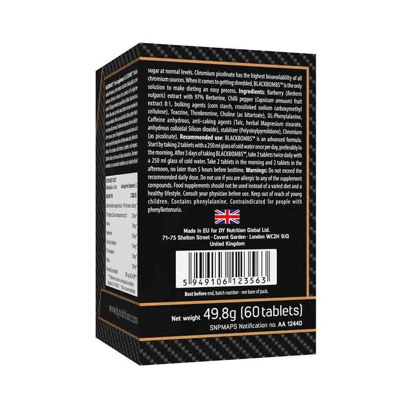 Încărcați imaginea în vizualizatorul Galerie, Black Bombs Fat Burner, Dorian Yates, 60 tablete
