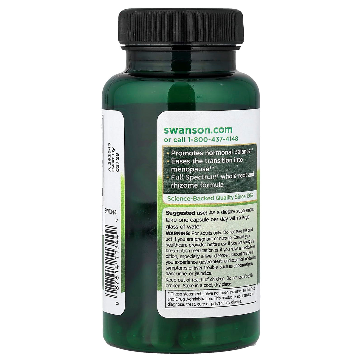 Black Cohosh (Echilibrul Hormonal Feminin), 540 mg, Swanson, 60 capsule SW1344