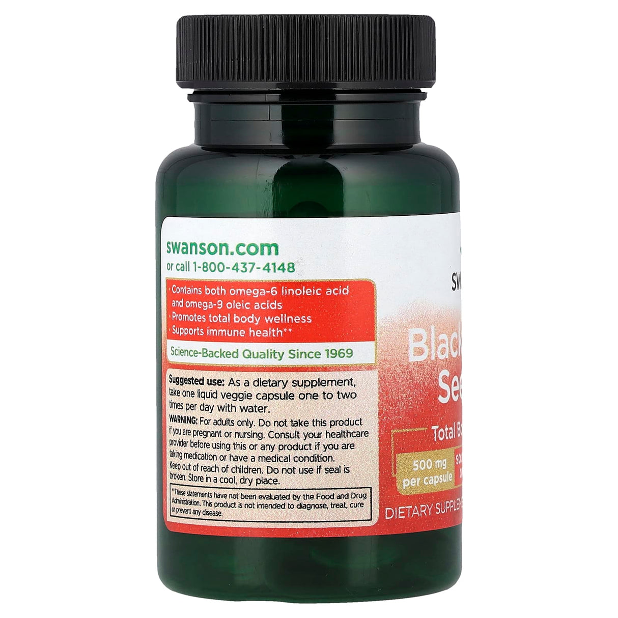 Black Cumin Seed Oil, (Chimen Negru), 500 mg, Swanson, 60 capsule SWE063