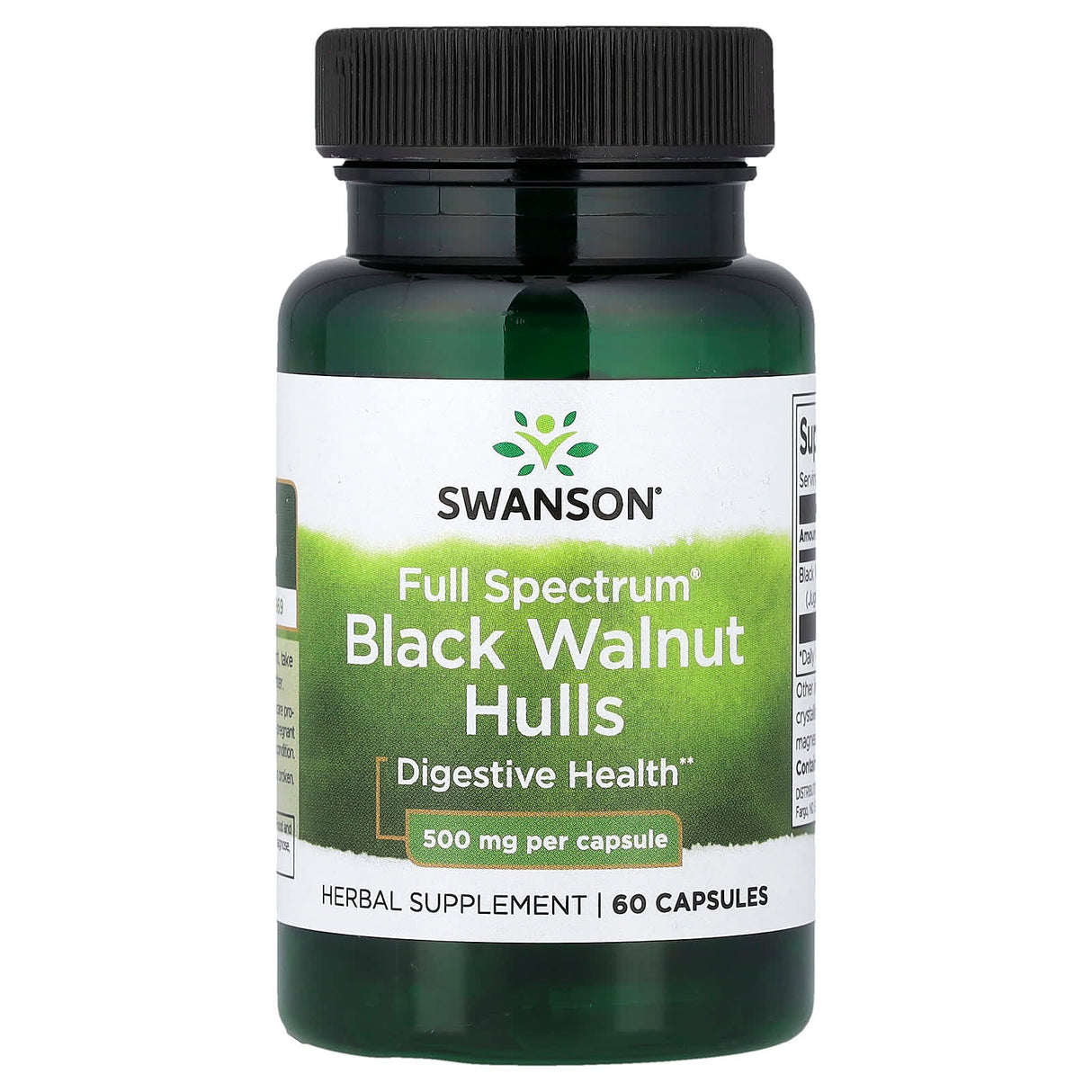 Black Walnut Hulls (Coaja de Nuca Neagra) 500mg, Swanson, 60 capsule SW1362