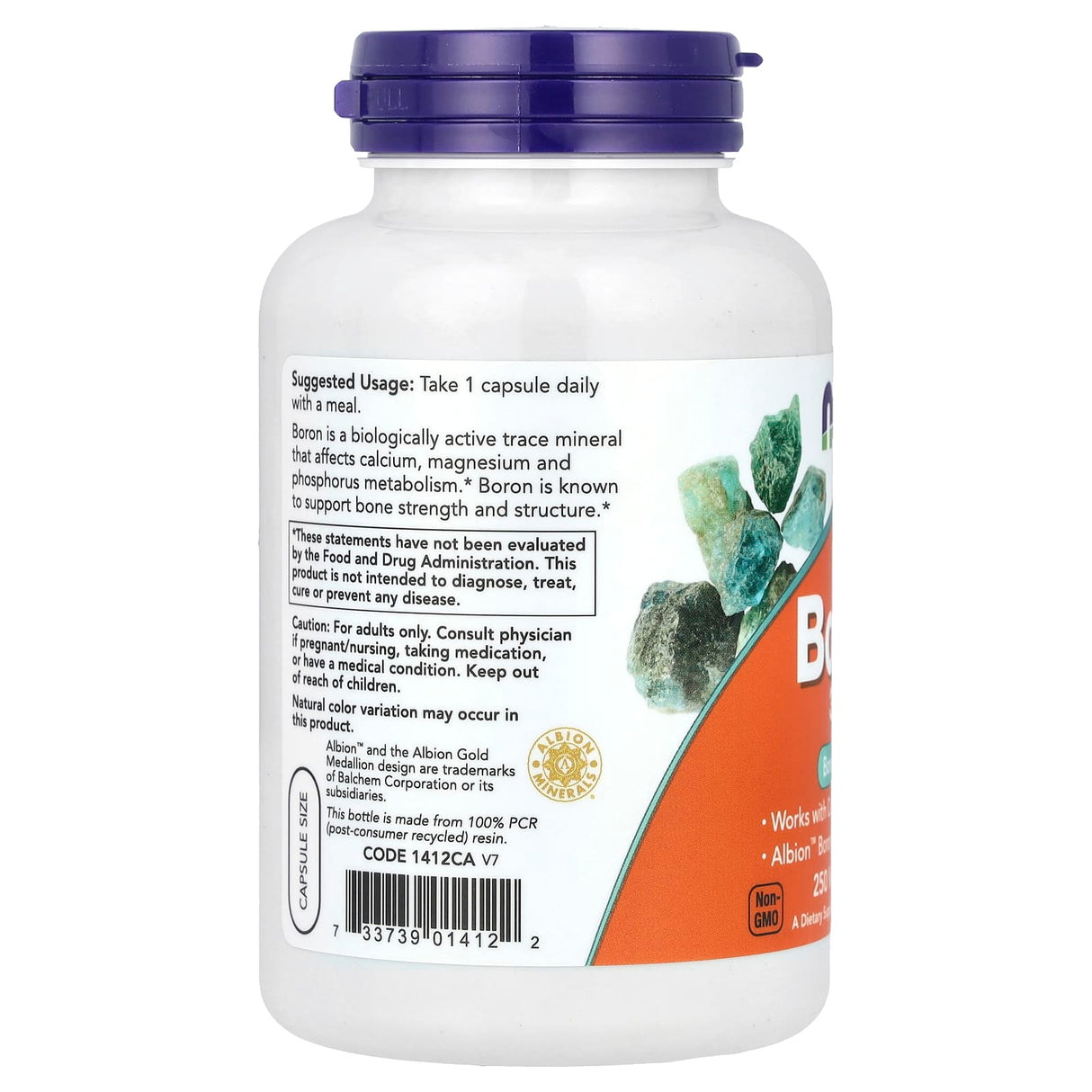 Boron (Bor) Mineral, 3 mg, Now Foods, 250 capsule