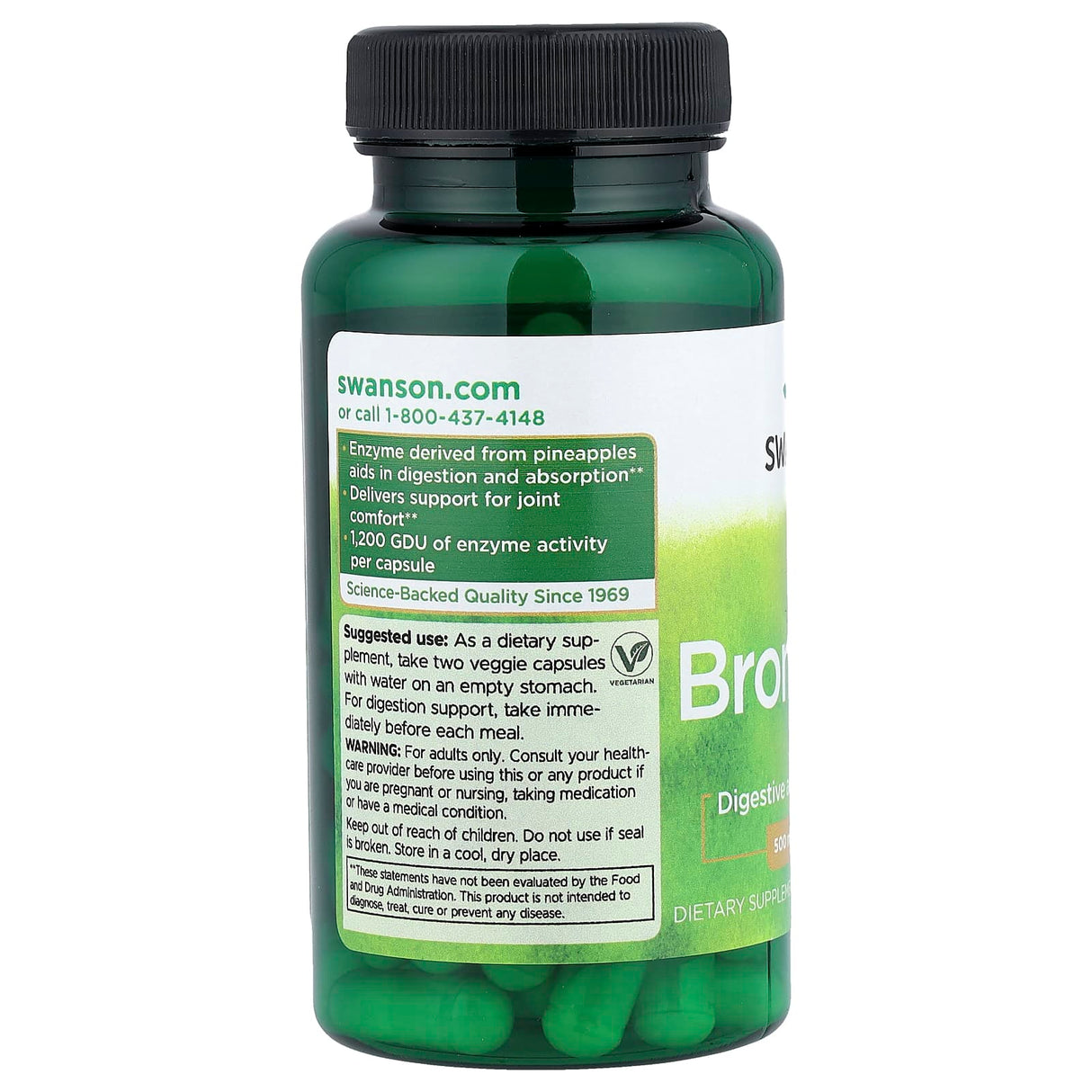 Bromelain (Enzime Naturale) 1200 GDU, Swanson, 60 capsule, SWU820