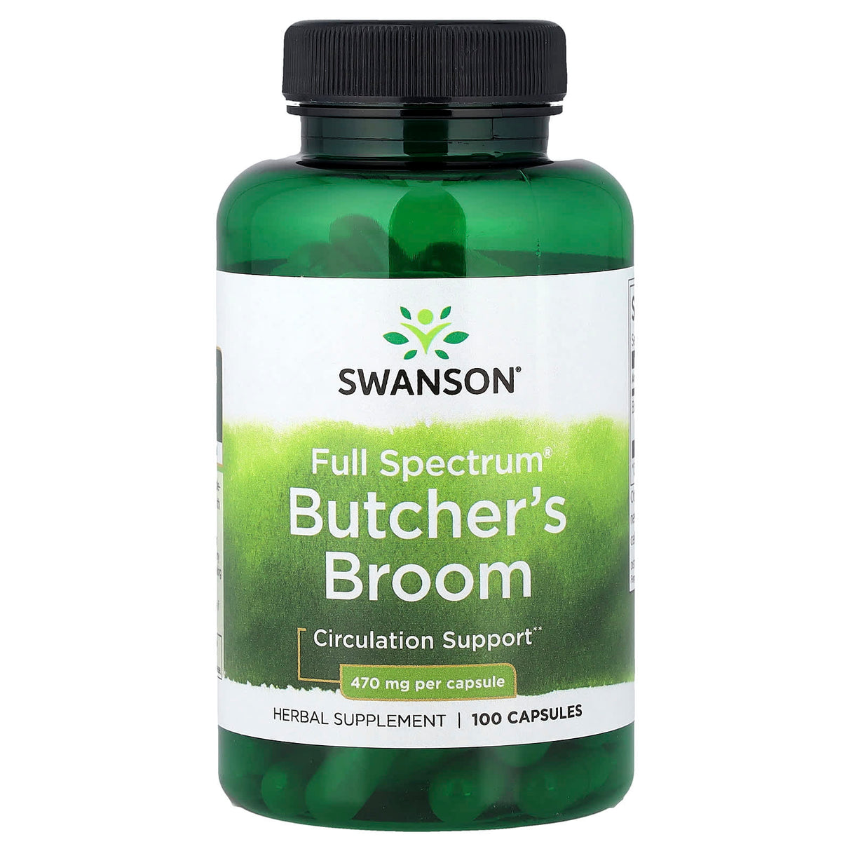 Butcher's Broom (Ghimpe Pădureț), 470 mg, Swanson, 100 capsule SW415