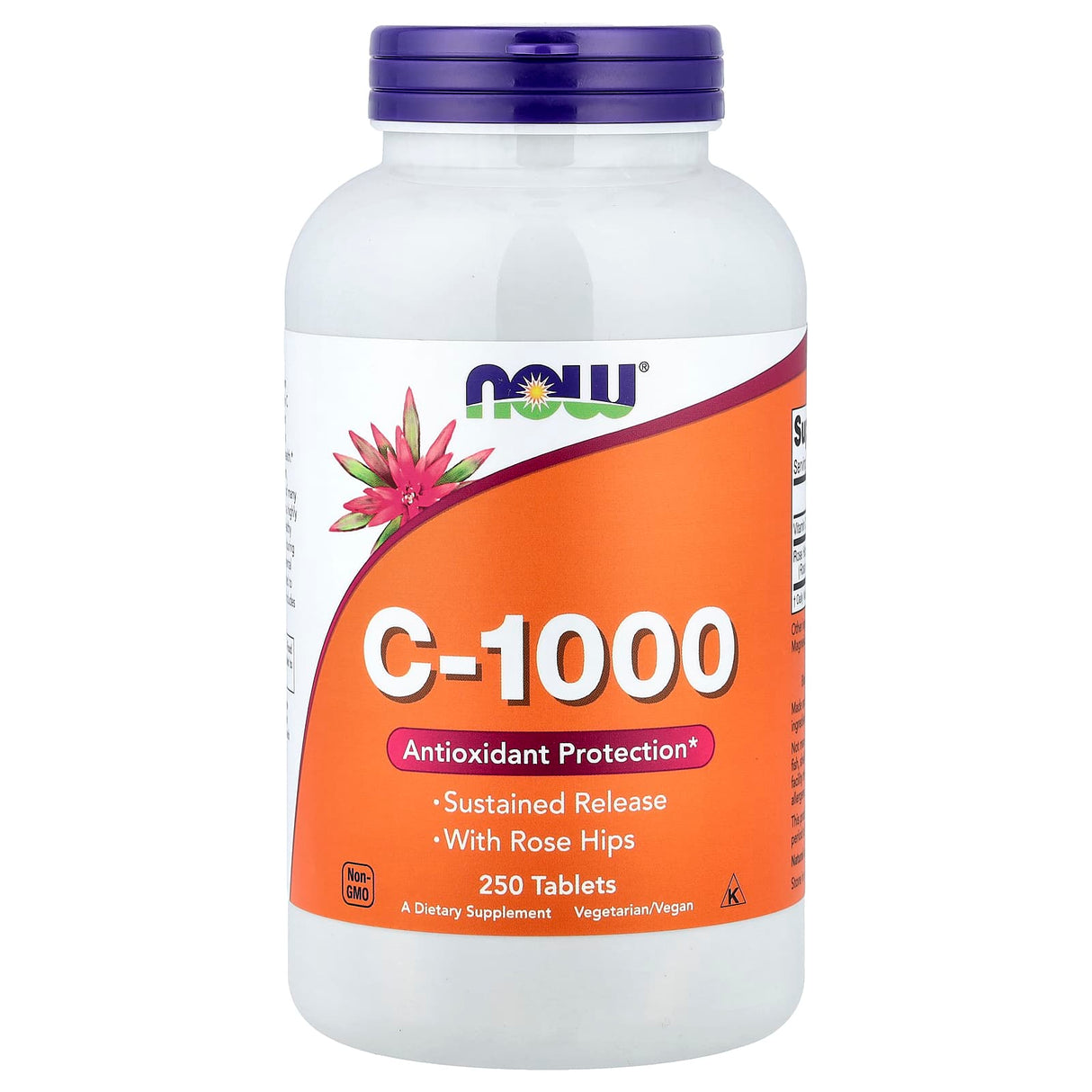 C-1000 Vitamina C Sustained Release (Eliberare Prelungita), Now Foods, 250 tablete