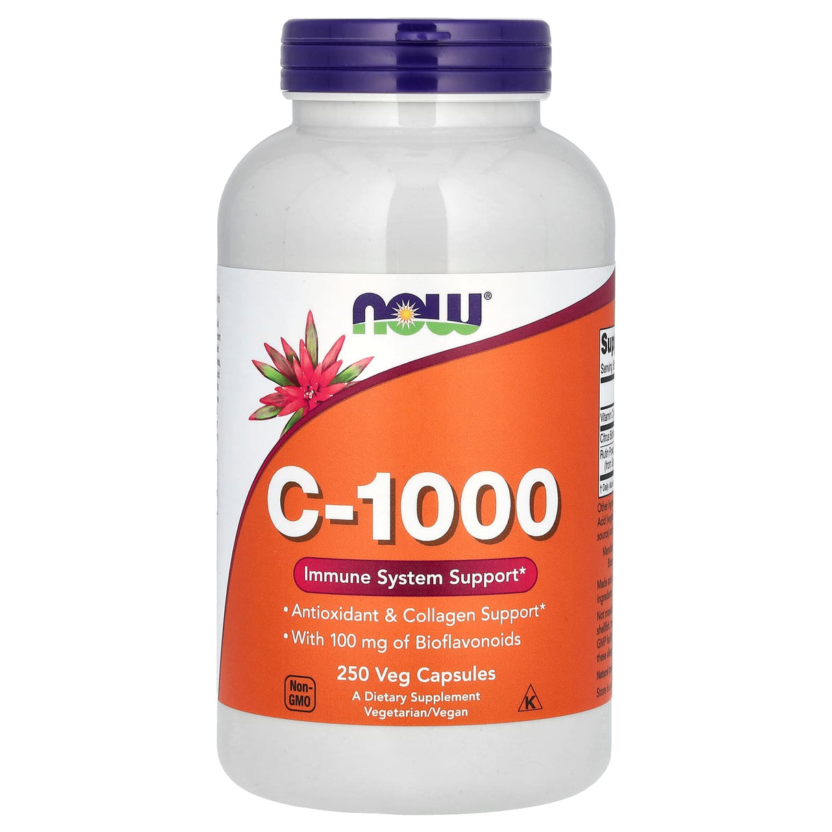 C-1000 Vitamina C cu Bioflavonoide 100mg, Now Foods, 250 capsule