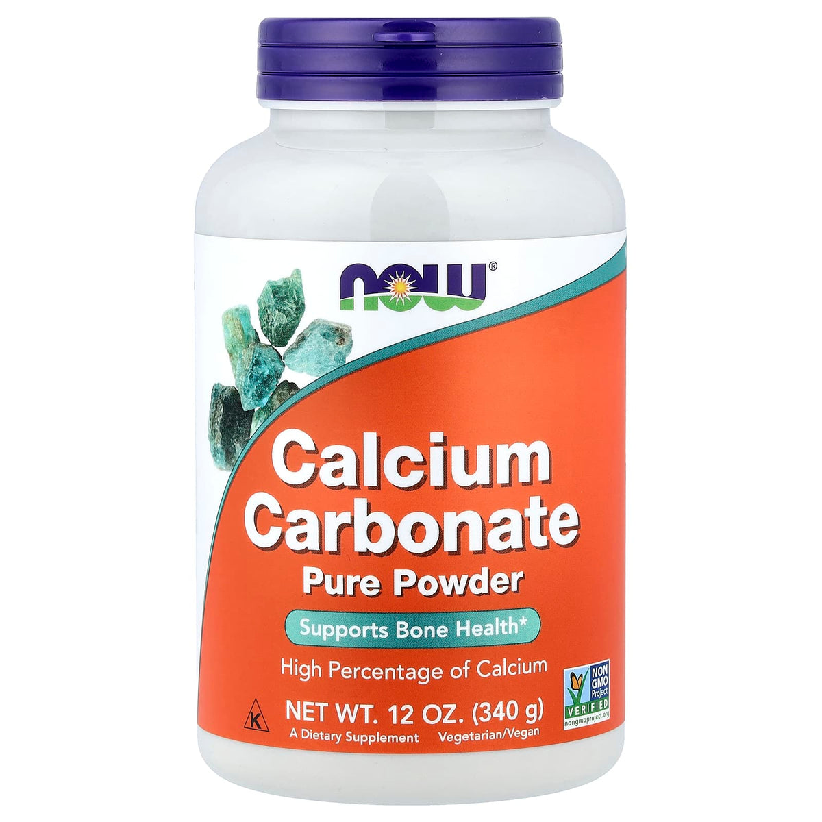 Calcium Carbonate Powder, Now Foods, 340g