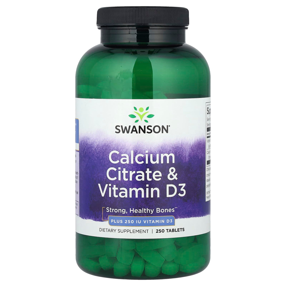 Calcium Citrate & Vitamin D, Swanson, 250 tablete SW810