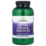 Calcium Citrate & Vitamin D, Swanson, 250 tablete SW810