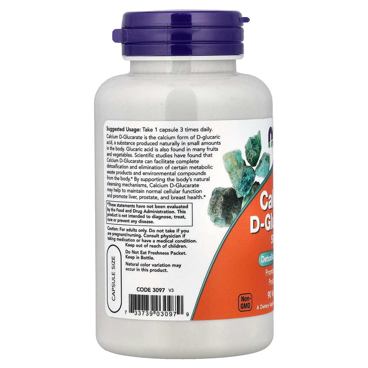 Calcium D-Glucarate, 500mg, Now Foods, 90 capsule