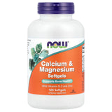 Calcium & Magnesium with Vit D and Zinc, Now Foods, 120 softgels