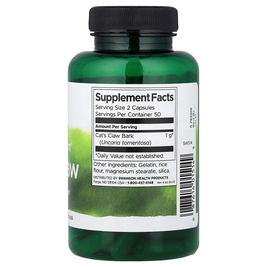 Cat's Claw (Gheara Matei) 500 mg, Swanson, 100 capsule SW514