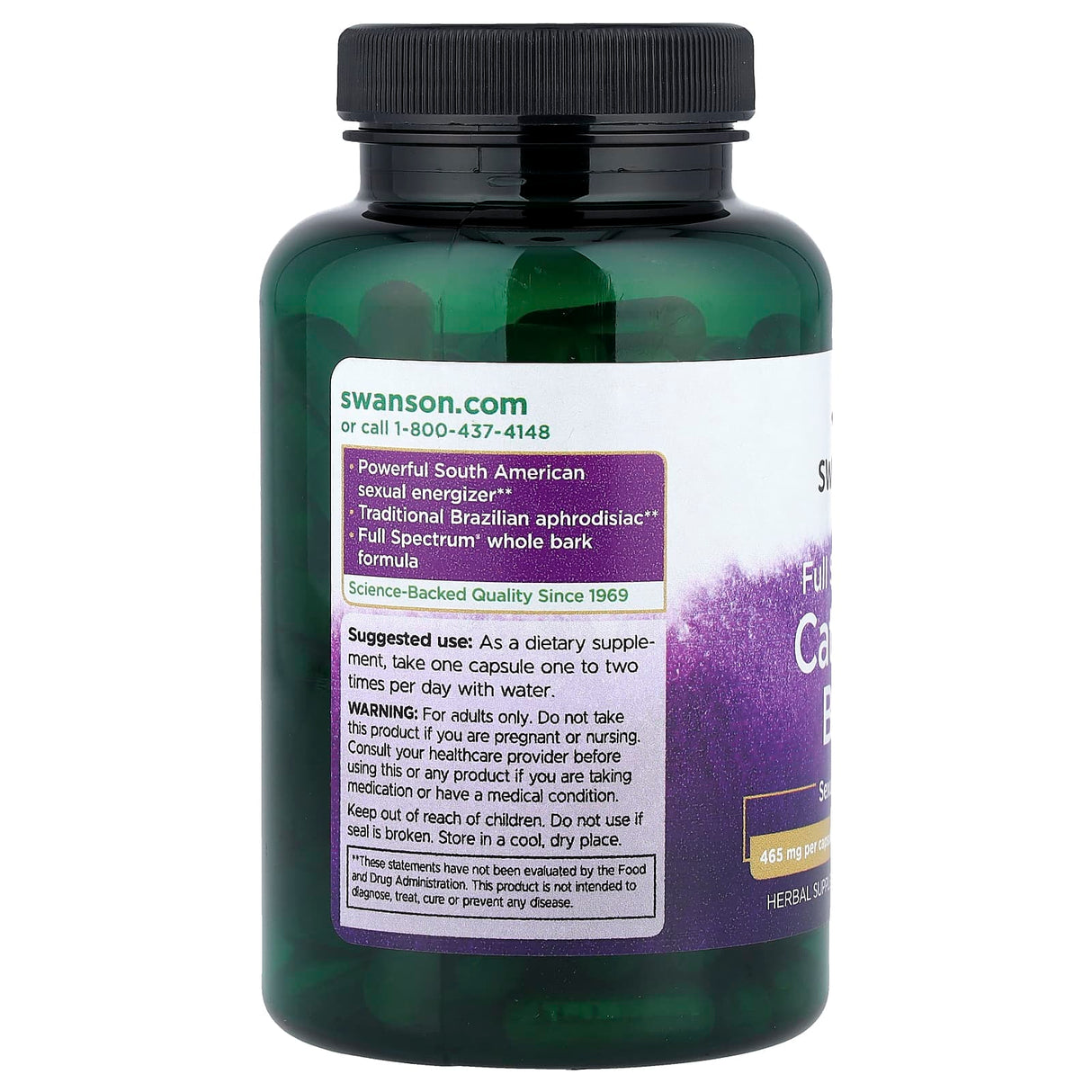 Catuaba Bark (Afrodisiac) Swanson, 120 capsule SWP015