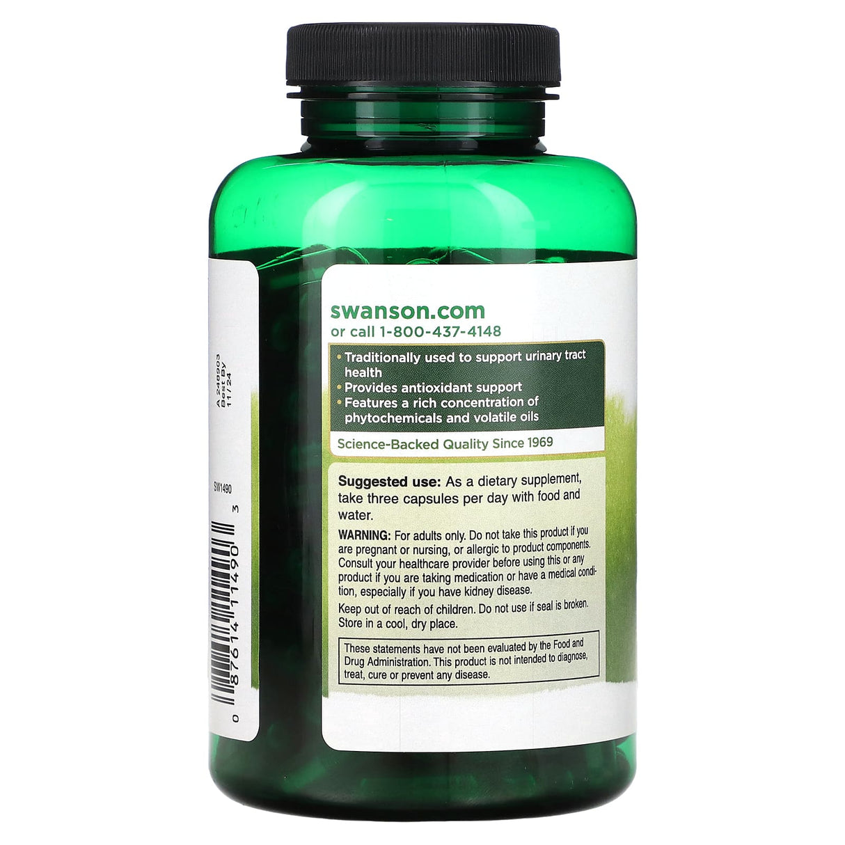 Celery Seed (Seminte de Telina), 500 mg, Swanson, 180 capsule SW1490