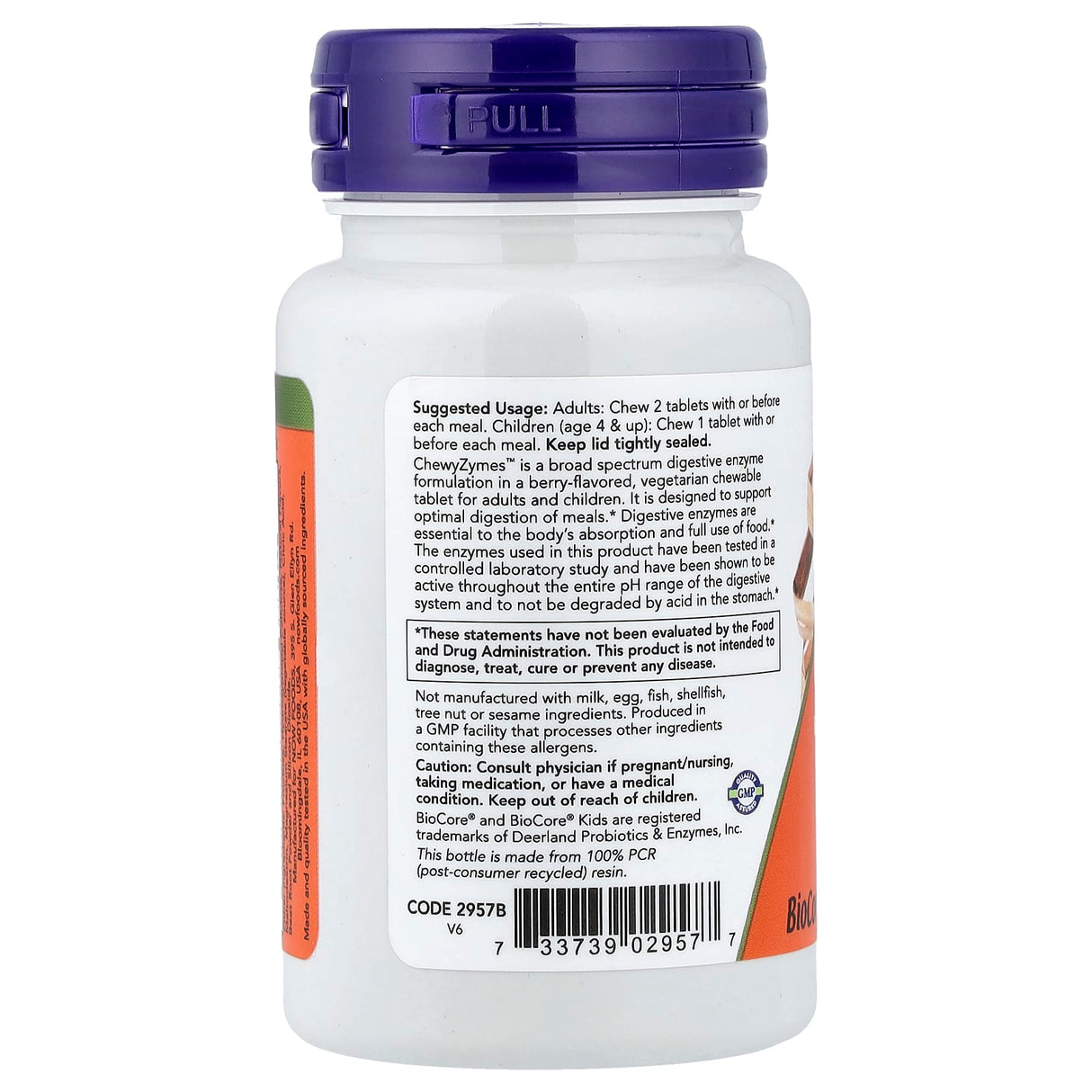 ChewyZymes, (Enzime Digestive Masticabile), Now Foods, 90 drajeuri