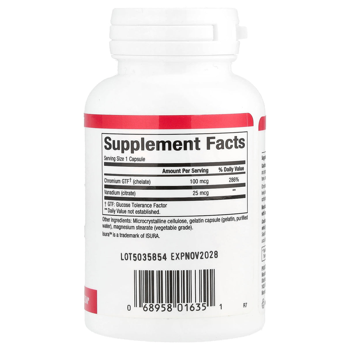 Chromium & Vanadium, 125 mcg, Natural Factors, 90 capsule