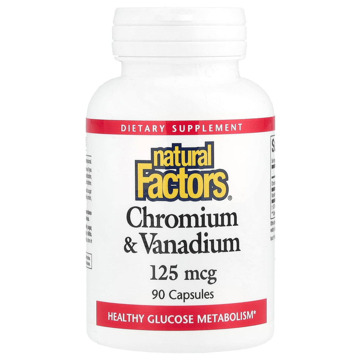 Chromium & Vanadium, 125 mcg, Natural Factors, 90 capsule