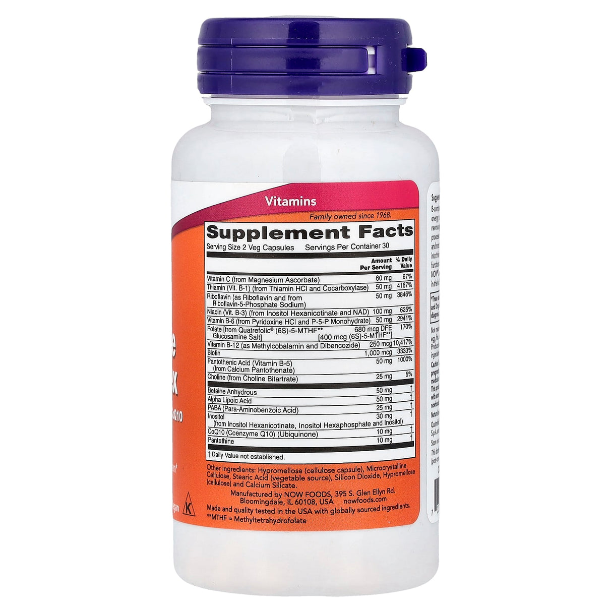 Co-Enzyme B-Complex Vitamins, NOW Foods, 60 capsule