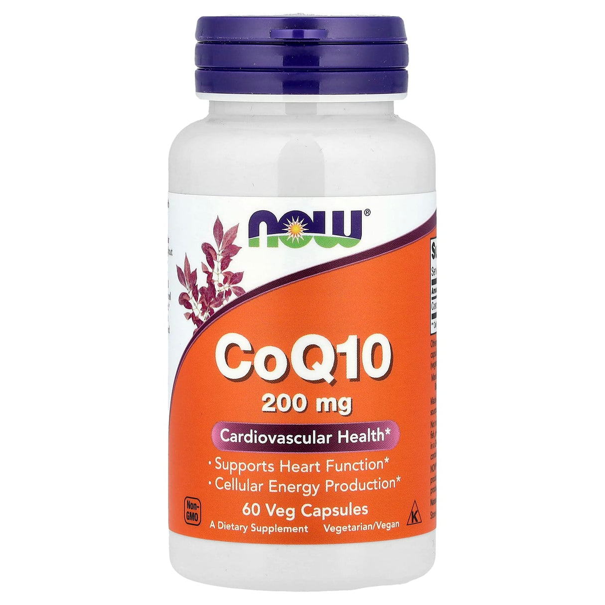 CoQ10 (Coenzima Q10), 200mg, Now Foods, 60 capsule
