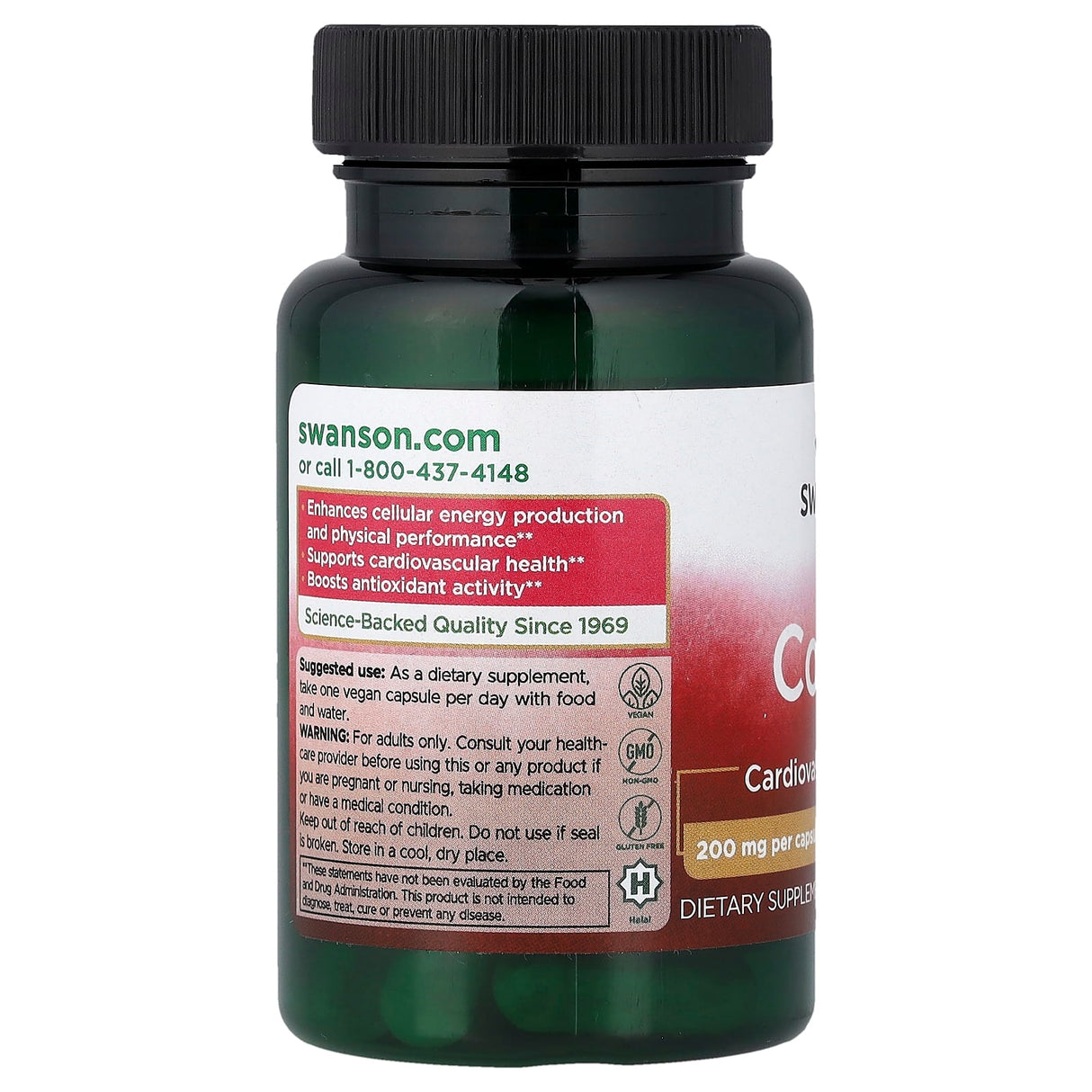 CoQ10 (Coenzima Q10), 200 mg, Swanson, 30 capsule SWU034