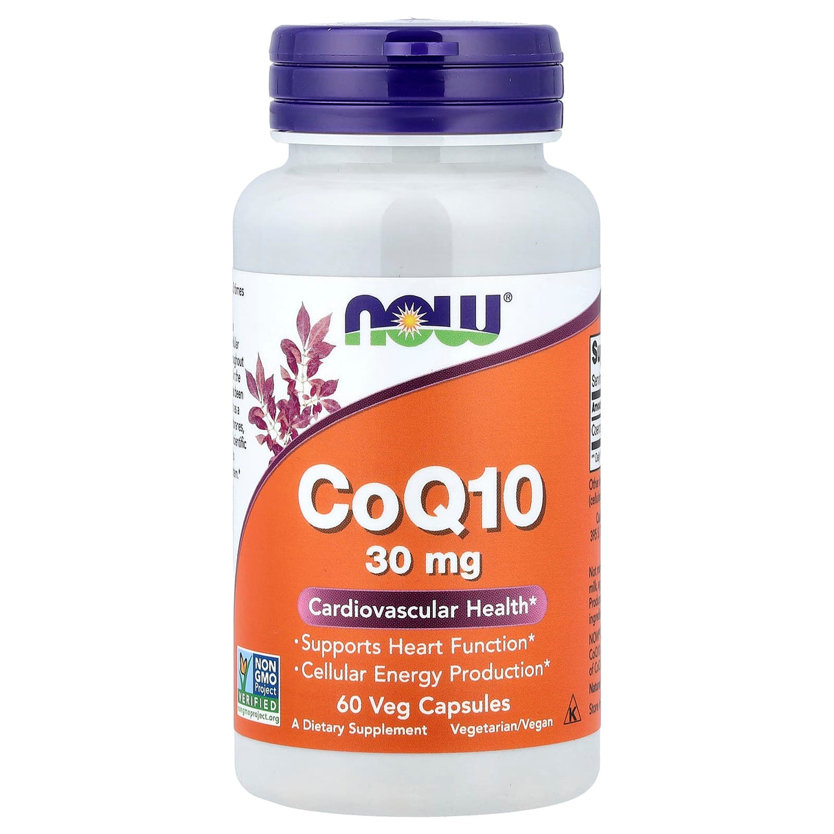 CoQ10 (Coenzima Q10), 30mg, Now Foods, 60 capsule