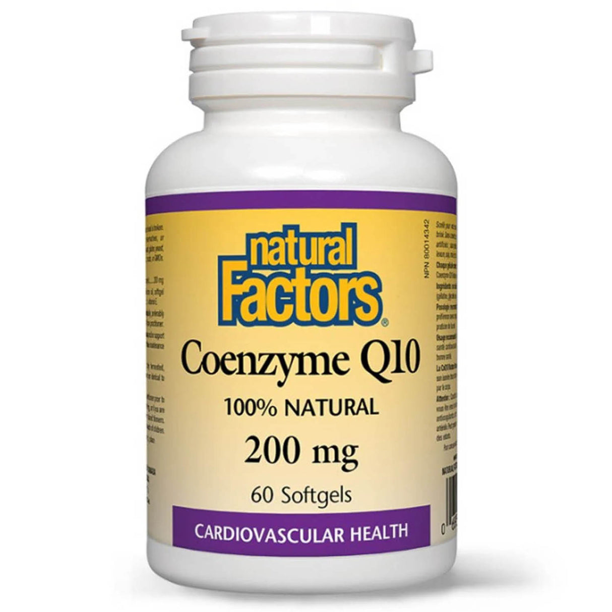 Coenzima Q10 (CoQ10), 200 mg, Natural Factors, 60 softgels