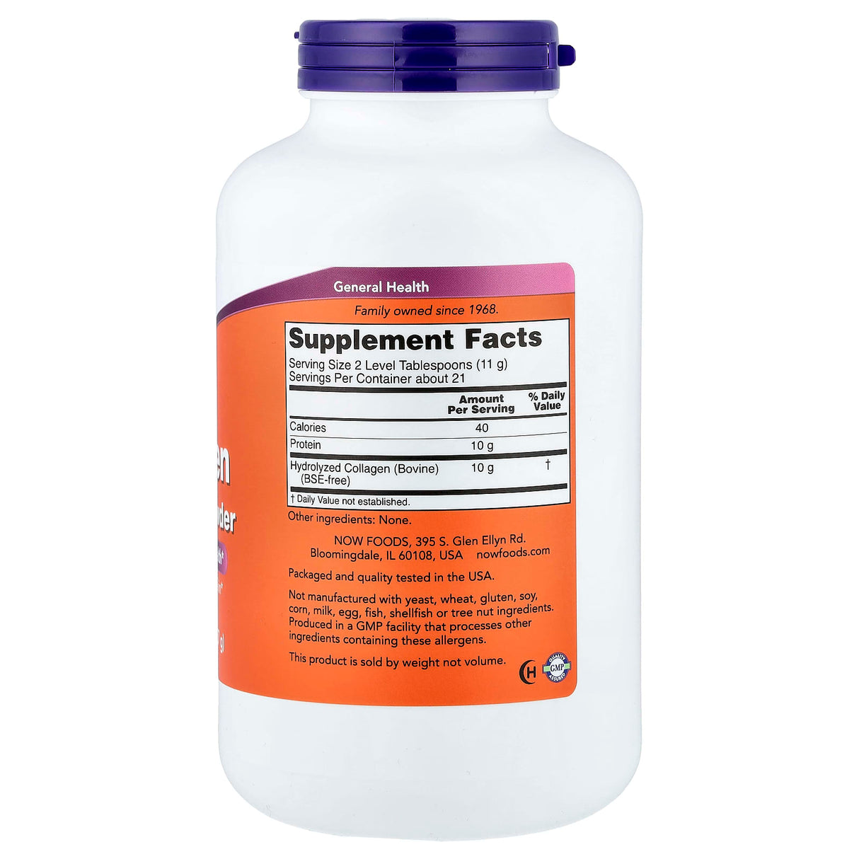 Collagen Peptides Powder, Now Foods, 227g
