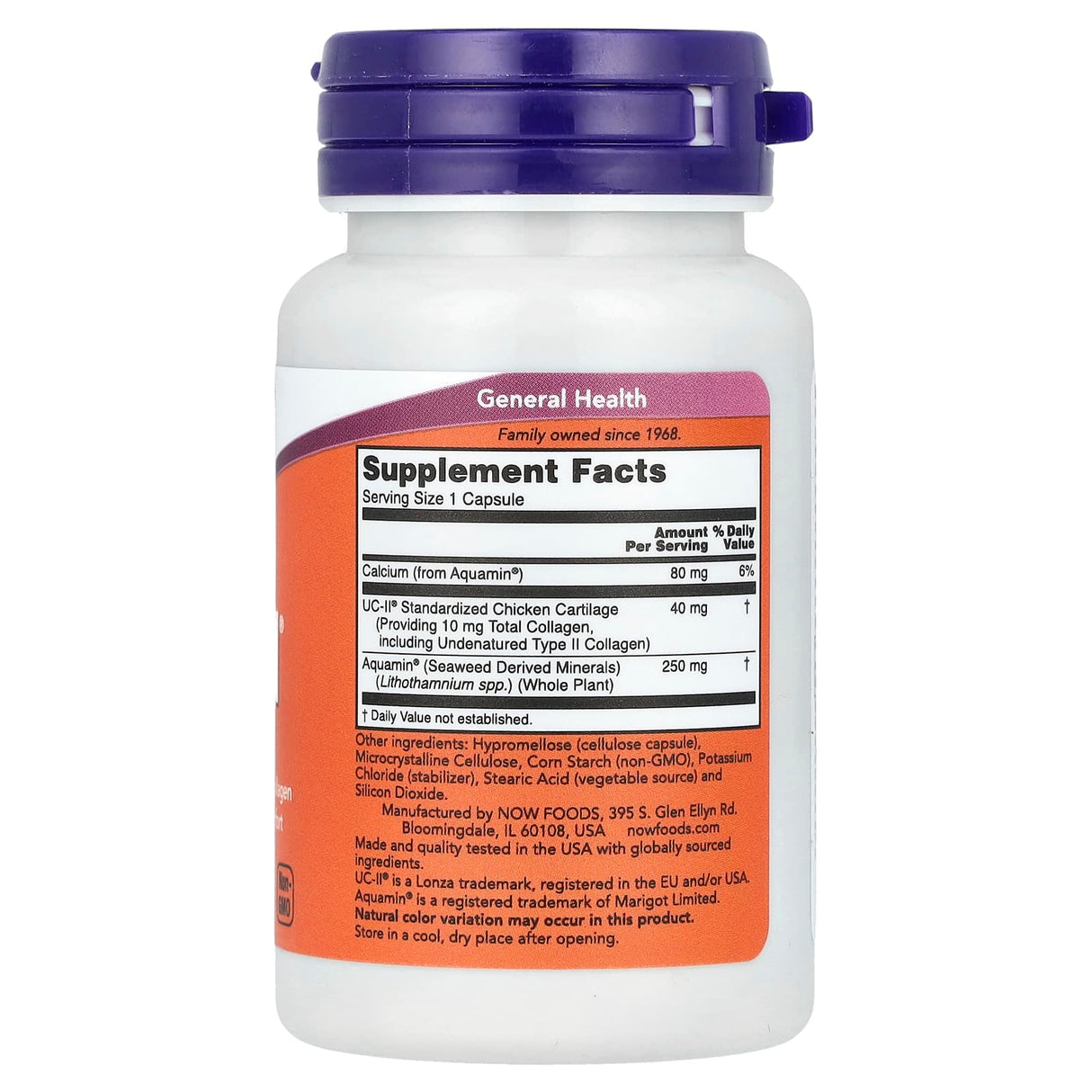 Collagen Type II, UC-II Undenatured, Now Foods, 60 capsule