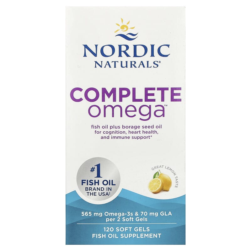 Complete Omega, Lemon, Nordic Naturals, 120 softgels